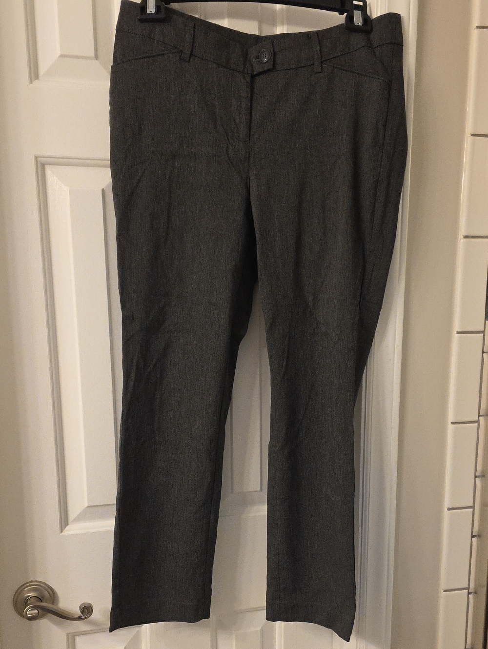 Lane Bryant Charcoal Gray Straight-Leg Pants